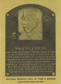 1981-89 Official Hall of Fame Metallic Plaques #NNO Buck Ewing Front