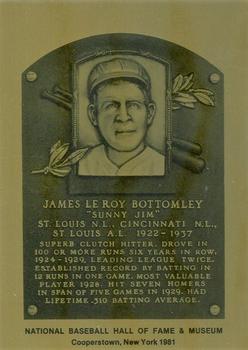1981-89 Official Hall of Fame Metallic Plaques #NNO Jim Bottomley Front