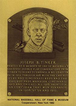 1981-89 Official Hall of Fame Metallic Plaques #NNO Joe Tinker Front