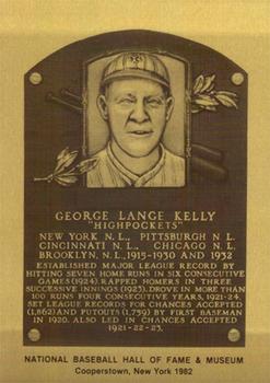 1981-89 Official Hall of Fame Metallic Plaques #NNO George Kelly Front