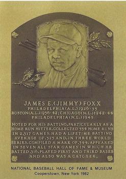 1981-89 Official Hall of Fame Metallic Plaques #NNO Jimmie Foxx Front
