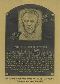 1981-89 Official Hall of Fame Metallic Plaques #NNO Johnny Evers Front