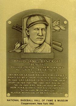 1981-89 Official Hall of Fame Metallic Plaques #NNO Dave Bancroft Front