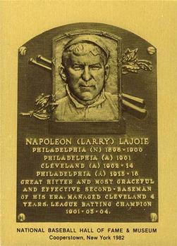 1981-89 Official Hall of Fame Metallic Plaques #NNO Nap Lajoie Front