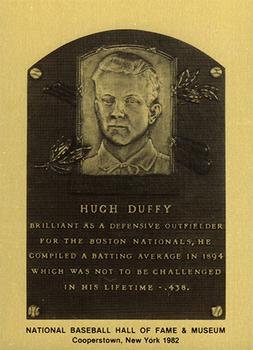 1981-89 Official Hall of Fame Metallic Plaques #NNO Hugh Duffy Front