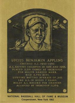 1981-89 Official Hall of Fame Metallic Plaques #NNO Luke Appling Front