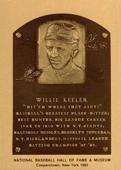 1981-89 Official Hall of Fame Metallic Plaques #NNO Willie Keeler Front