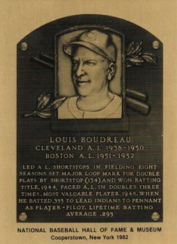 1981-89 Official Hall of Fame Metallic Plaques #NNO Lou Boudreau Front