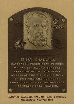 1981-89 Official Hall of Fame Metallic Plaques #NNO Henry Chadwick Front