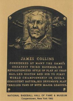1981-89 Official Hall of Fame Metallic Plaques #NNO Jimmy Collins Front