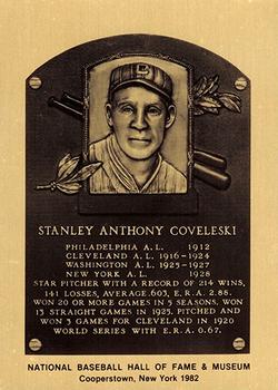 1981-89 Official Hall of Fame Metallic Plaques #NNO Stan Coveleski Front