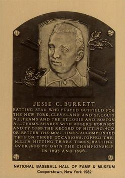 1981-89 Official Hall of Fame Metallic Plaques #NNO Jesse Burkett Front