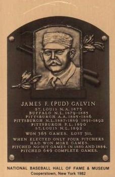 1981-89 Official Hall of Fame Metallic Plaques #NNO Pud Galvin Front
