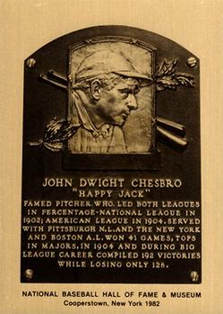 1981-89 Official Hall of Fame Metallic Plaques #NNO Jack Chesbro Front