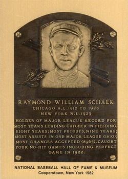 1981-89 Official Hall of Fame Metallic Plaques #NNO Ray Schalk Front