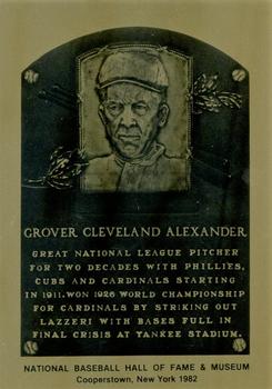 1981-89 Official Hall of Fame Metallic Plaques #NNO Grover Cleveland Alexander Front