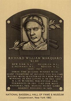 1981-89 Official Hall of Fame Metallic Plaques #NNO Rube Marquard Front