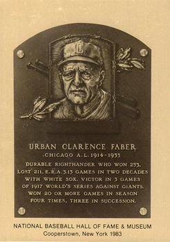 1981-89 Official Hall of Fame Metallic Plaques #NNO Red Faber Front