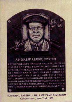 1981-89 Official Hall of Fame Metallic Plaques #NNO Rube Foster Front