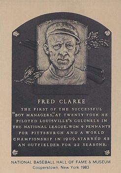 1981-89 Official Hall of Fame Metallic Plaques #NNO Fred Clarke Front