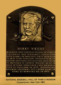 1981-89 Official Hall of Fame Metallic Plaques #NNO Harry Wright Front