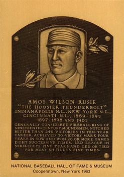 1981-89 Official Hall of Fame Metallic Plaques #NNO Amos Rusie Front