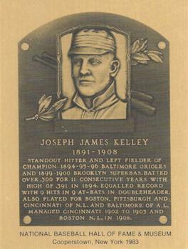 1981-89 Official Hall of Fame Metallic Plaques #NNO Joe Kelley Front