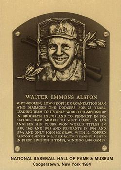 1981-89 Official Hall of Fame Metallic Plaques #NNO Walt Alston Front