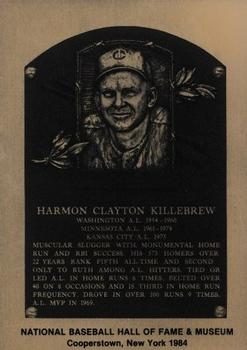 1981-89 Official Hall of Fame Metallic Plaques #NNO Harmon Killebrew Front