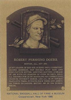 1981-89 Official Hall of Fame Metallic Plaques #NNO Bobby Doerr Front