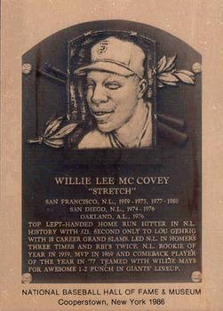 1981-89 Official Hall of Fame Metallic Plaques #NNO Willie McCovey Front