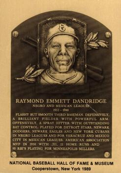 1981-89 Official Hall of Fame Metallic Plaques #NNO Ray Dandridge Front