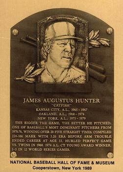 1981-89 Official Hall of Fame Metallic Plaques #NNO Catfish Hunter Front