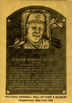 1981-89 Official Hall of Fame Metallic Plaques #NNO Willie Stargell Front