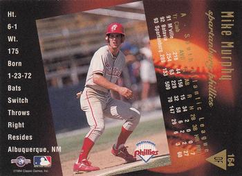1994 Classic Best Gold #164 Mike Murphy Back