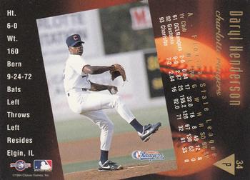 1994 Classic Best Gold #34 Daryl Henderson Back