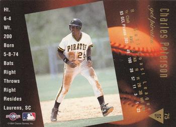 1994 Classic Best Gold #75 Charles Peterson Back
