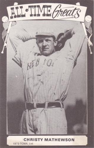 1973-80 TCMA All-Time Greats Postcards #NNO Christy Mathewson Front