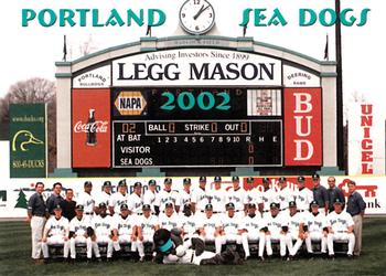 2002 Grandstand Portland Sea Dogs #NNO Team Photo Front