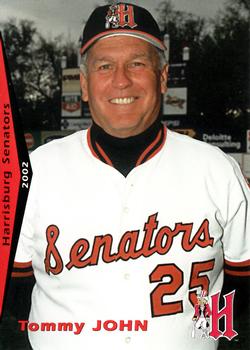 2002 Grandstand Harrisburg Senators #27 Tommy John Front