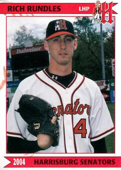 2004 Grandstand Harrisburg Senators #NNO Rich Rundles Front