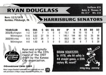 2004 Grandstand Harrisburg Senators #NNO Ryan Douglass Back