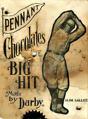 1910 Darby's Chocolates E271 #NNO Slim Sallee Front