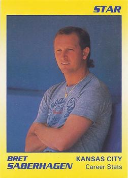 1990 Star Bret Saberhagen / Mark Davis #2 Bret Saberhagen Front