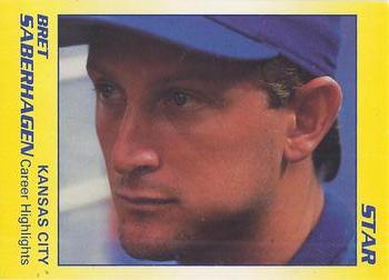 1990 Star Bret Saberhagen / Mark Davis #4 Bret Saberhagen Front