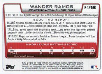 2012 Bowman Chrome - Prospects #BCP166 Wander Ramos Back