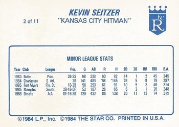 1988 Star Kevin Seitzer #2 Kevin Seitzer Back