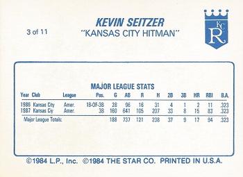 1988 Star Kevin Seitzer #3 Kevin Seitzer Back