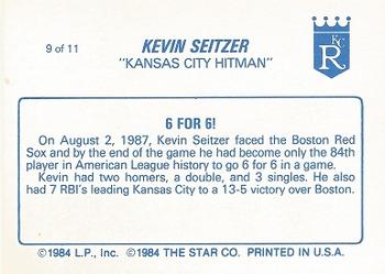 1988 Star Kevin Seitzer #9 Kevin Seitzer Back