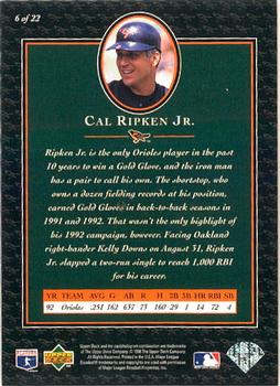 1996 Upper Deck - Ripken Collection #6 Cal Ripken Jr. Back